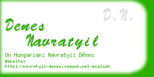 denes navratyil business card